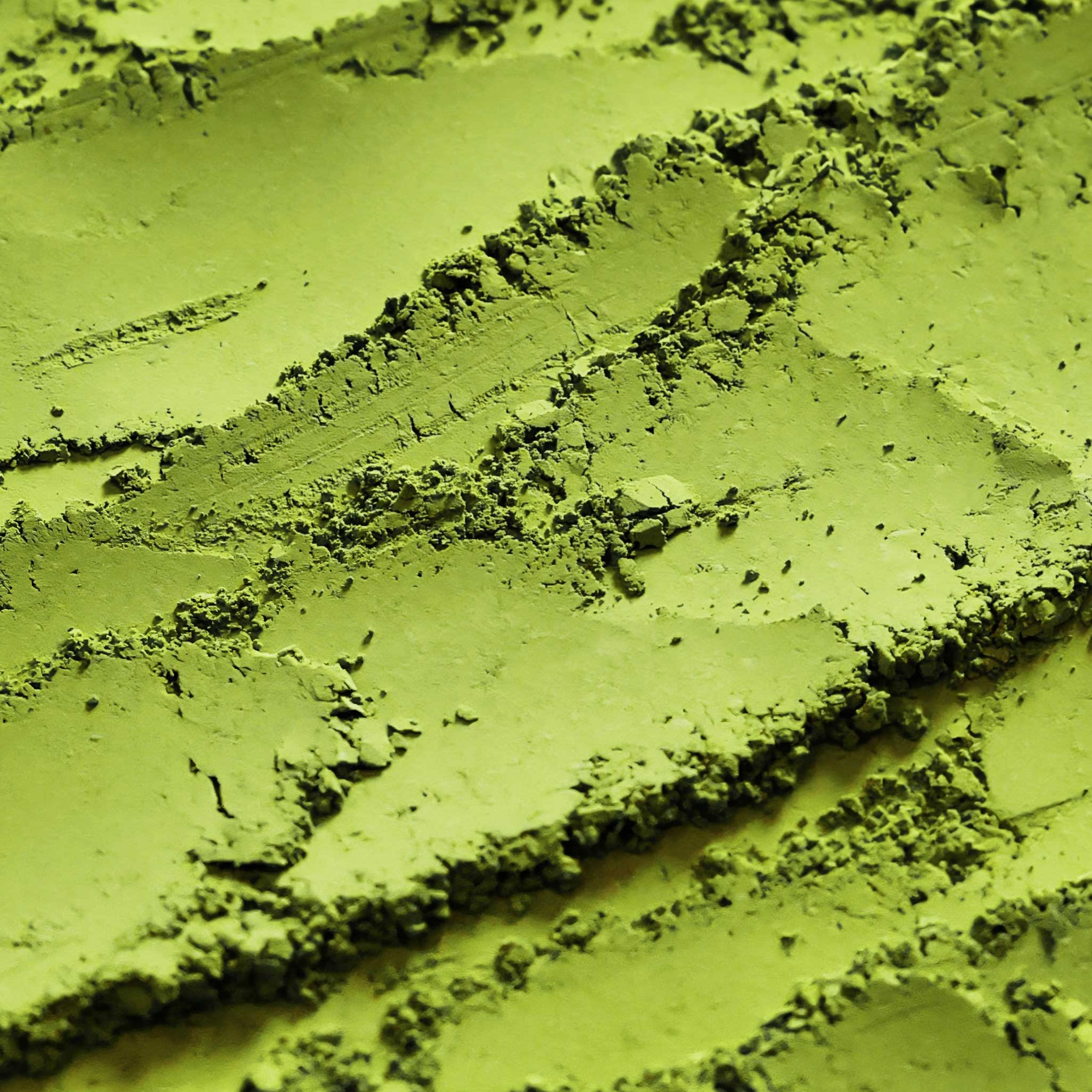 Close-up of matcha with a textured surface