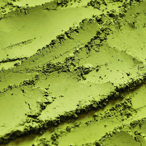 Close-up of matcha with a textured surface